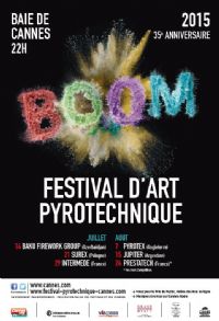 Festival d’Art Pyrotechnique. Le mardi 14 juillet 2015 à CANNES. Alpes-Maritimes.  22H00